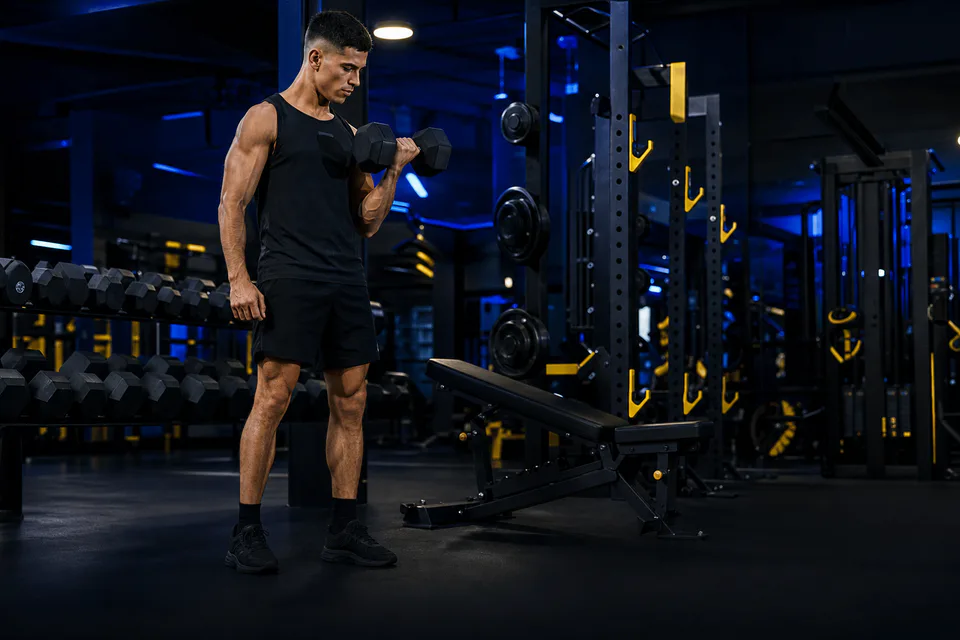 Illustration Fitness Park : Biceps